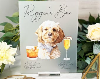 Dog Signature Bar Menu | Personalized Wedding Reception Drink Sign