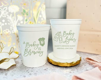 Baby Shower Cups: Personalized Stadium Plastic (16oz or 22oz)