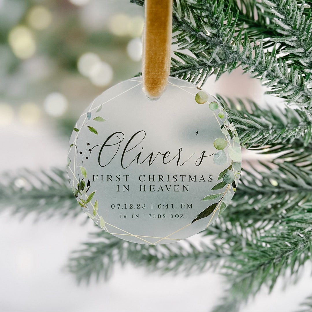First Christmas in Heaven Personalized Christmas Ornament, Important ...