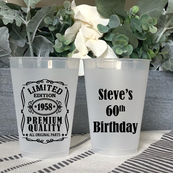 Brewed to Perfection Birthday Plastic Shatterproof Party Cups - Personalized Cup - Aged to Perfection, Limited Edition Il_570xn