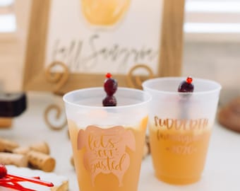 Holiday Party Cups: Custom Frosted Plastic (Shatterproof, Reusable)