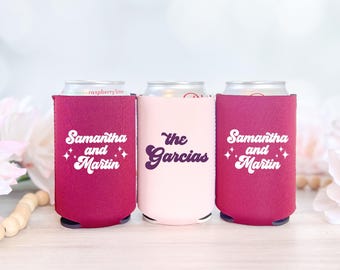 Wedding Can Cooler: Personalized Party Favor (Custom Foam Sleeve, Insulated)