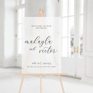 Wedding Welcome Sign - Portrait, Welcome Sign, Wedding Acrylic Sign, Wedding Bar Sign, Acrylic Welcome Sign, Wedding Sign, Modern Sign