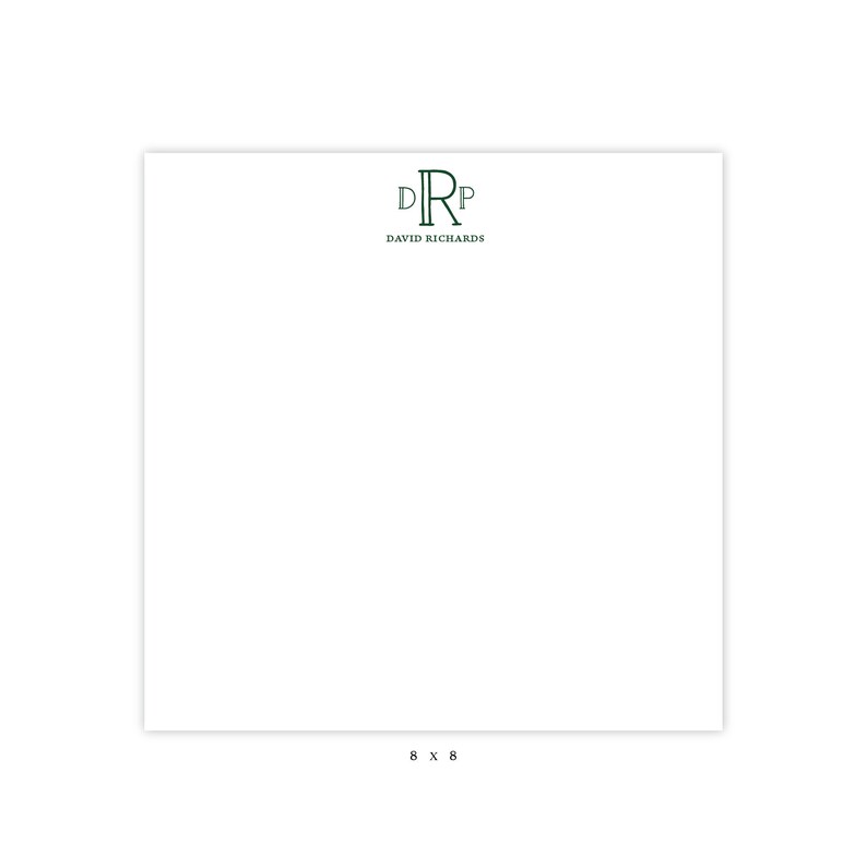 Hostess Gift Personalized Note Pad Note Pad Christmas Gift Teacher Gift Personalized Stationery Formal Monogram Note Pad