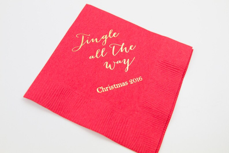 Jingle All the Way Holiday BeverageCocktail Napkins
