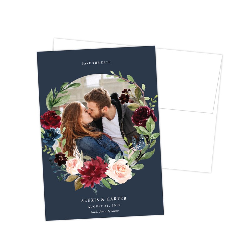 Modern Wedding Photo Save the Date Magnet Save the Date Cards Printed Magnet Save the Date The Alexis Collection Stylish