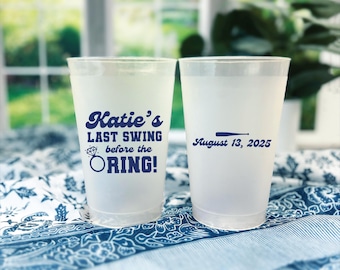 Personalized Bachelorette Cups: Shatterproof, Sporty Wedding Favors - Custom Printed