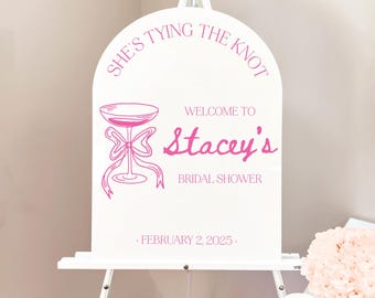 Bridal Shower Sign: Personalized Acrylic Welcome (Multiple Colors)