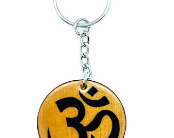 Ohm Keychain Ohm Symbol Om Yoga Art Mind Body Spirit Meditation Art Yoga Om Key Fob