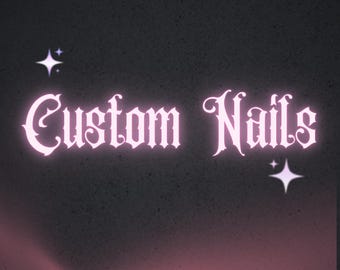 Custom Press On Nails | Hand-painted nails with unique designs
