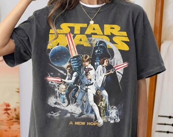 Vintage Star Wars Shirt, 1977 A New Hope Tee, Classic Disney Star Wars Trip Shirt, Galaxy Edge Vacation Tee, Original Trilogy Fan Gift Tee
