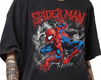 Retro Spider-Man Shirt, Marvel Spiderman Comic Tee, Avengers MCU Shirt, Marvel Studios Gift, Disneyland Family Trip Tee, Superhero Fan Tee