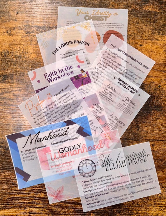 30 Bible Tip-in Bundle (Vellum & Cardstock)