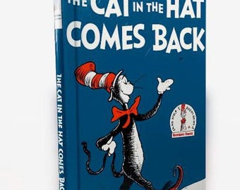 Livre à couverture rigide Dr. Seuss « The Cat In The Hat Comes Back » vintage