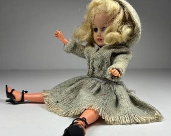 Vintage Blonde Fashion Doll w Original Outfit Heels 10” Mid Century Style Collectible Display Doll