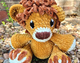 Handmade Crochet Lion, MADE TO ORDER