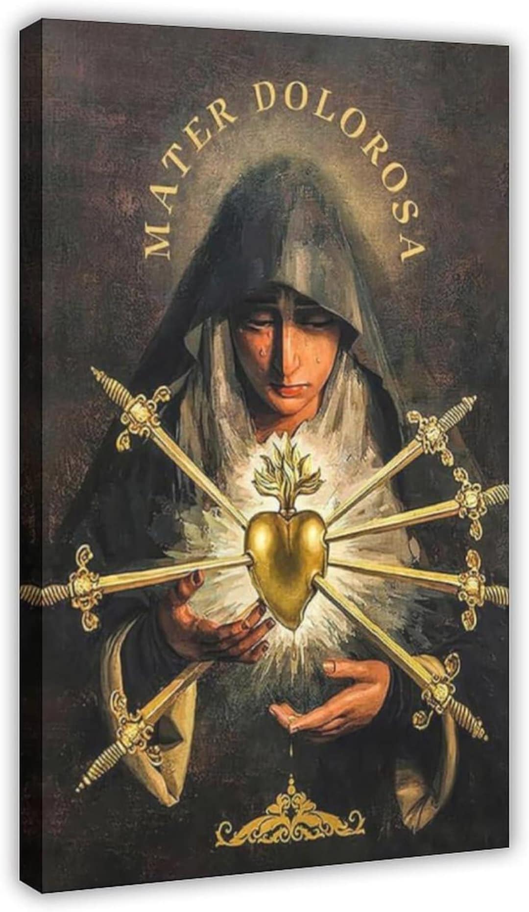 Our Lady of Sorrows Wall Art, Sacred Heart Virgin Mary Catholic ...