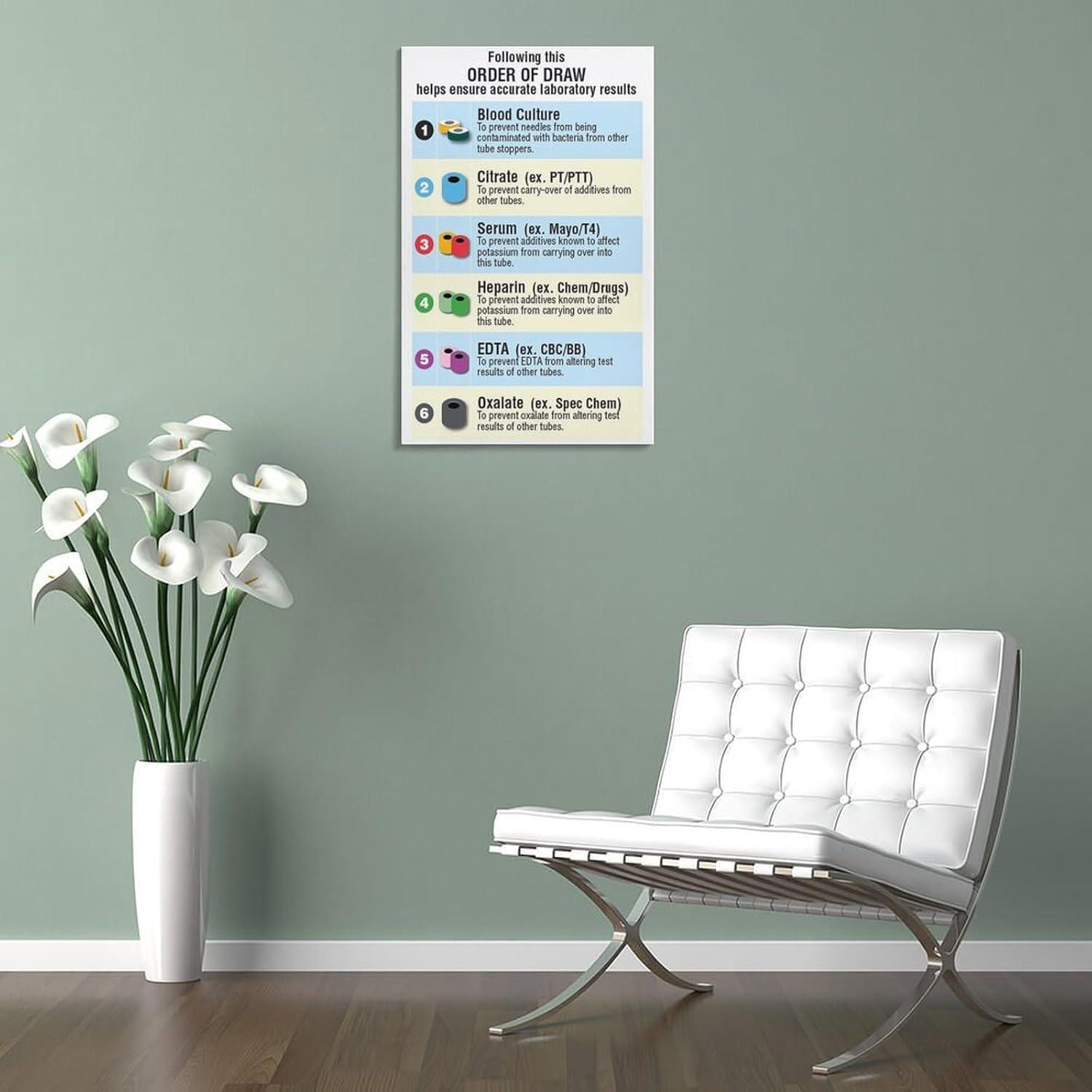 Blood Collection Tubes Chart Poster, Phlebotomy Order of Draw Guide ...