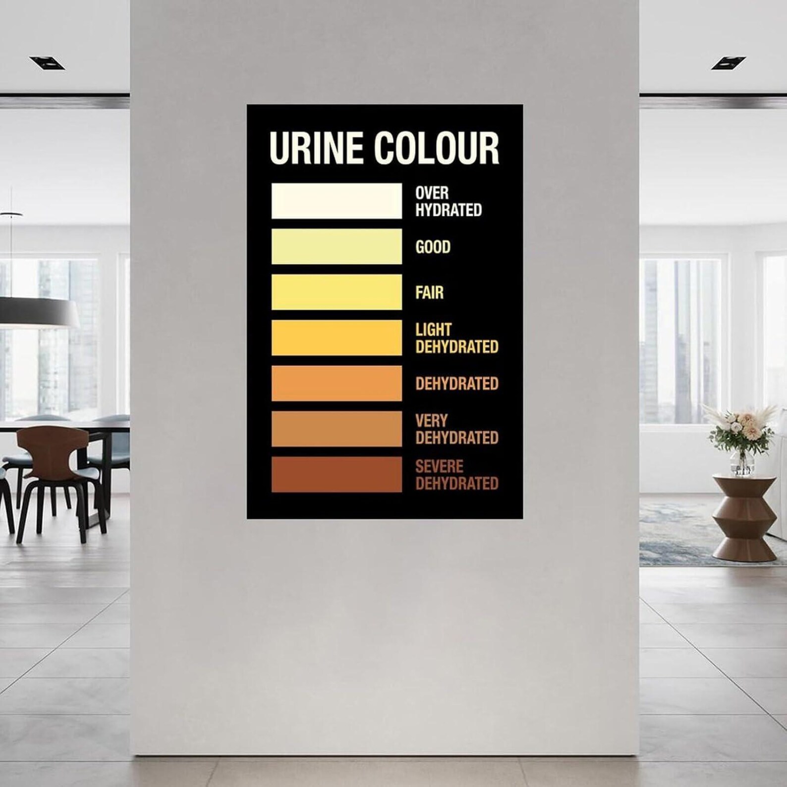 Urinal Colour Chart.pdf Urine Color Chart Poster: Hydration Guide, Health Tracker Wall Art - Etsy