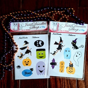 Halloween Sticker Treats, Halloween sticker gift;