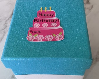 Happy Birthday gift tag for package or gift bag