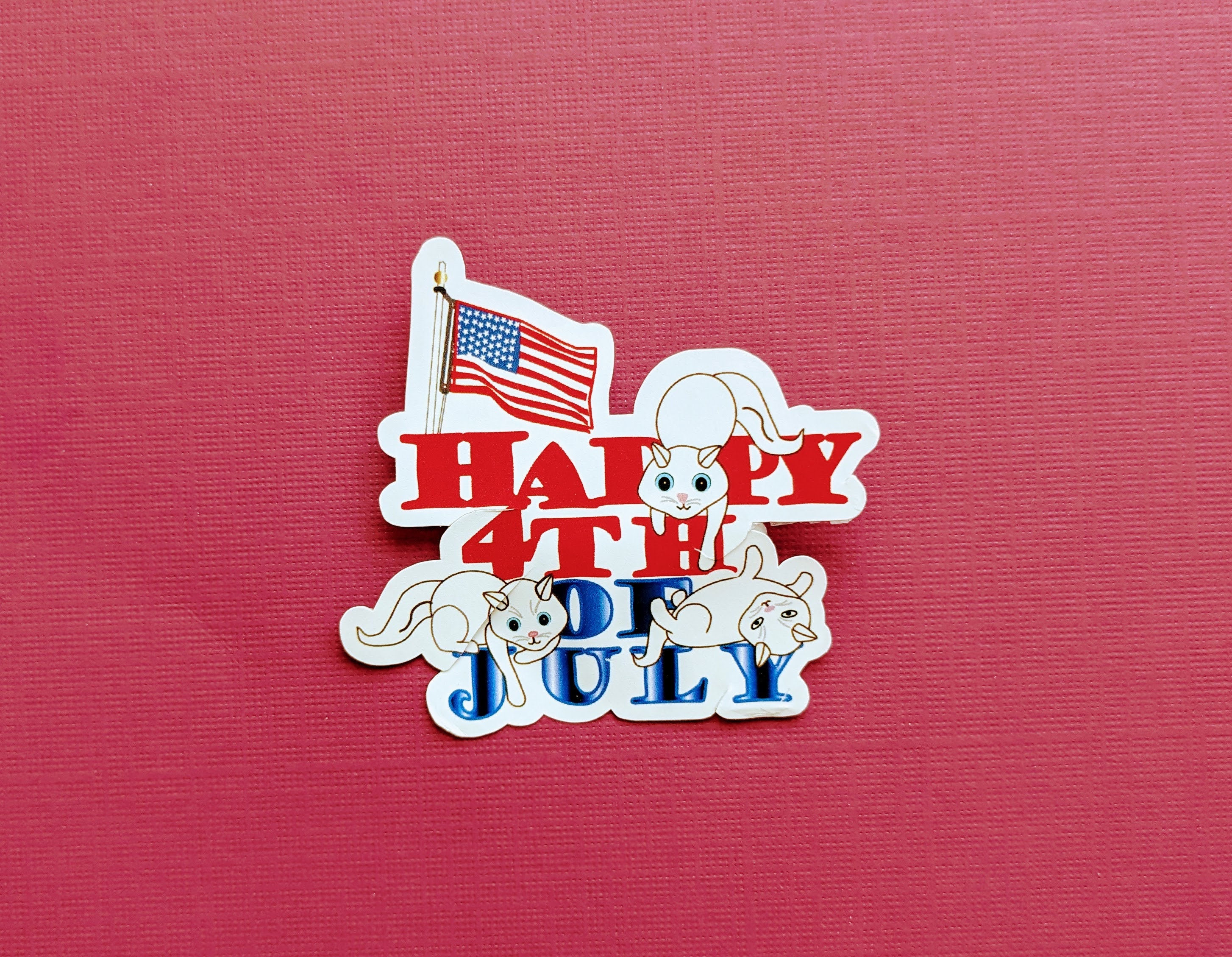 July 4th Sticker Sheet: American Flag, Beagle, Kitty (32 Stickers) - Etsy