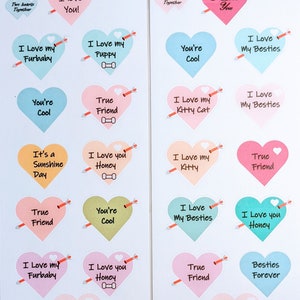 39 Valentine&#39;s Day stickers, Classroom Valentines, School Valentines stickers, Planner stickers