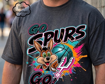 Retro Go Spur Go Graphic Shirt, San Antonio Spurs Shirt, Retro Basketball Streetwear TShirt, Game Day Graphic Gift Fan, Unisex Tee
