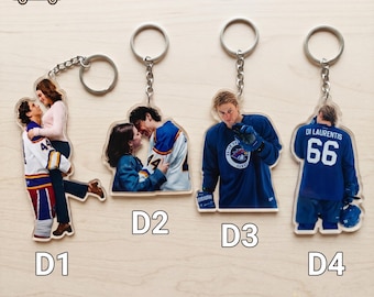 Di Laurentis - Graham Acrylic Keychain, Briar Campus Hockey Romance Keychain, Bookish Fan Gift