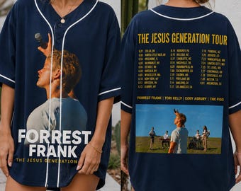 Forrest Frank Baseball Jersey, Jesus Generation Tour Inspired Jersey, Christian Music Fan Jersey, Concert Game Day Shirt, Unisex Jersey