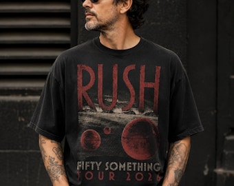 Vintage Rush Band Shirt, Rock Concert Music Tee, Fifty Something Tour Graphic T-Shirt, Concert Lovers Gift For Fan, Unisex Tee