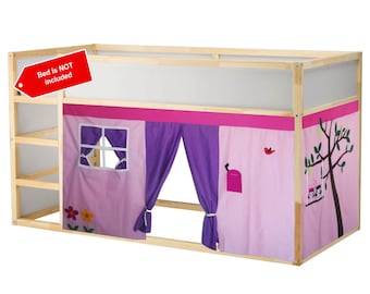 Owl Bed Bed tent / Loft bed curtain - free design and colors customization