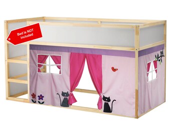 Bed tent / Loft bed curtain - free design and colors customization