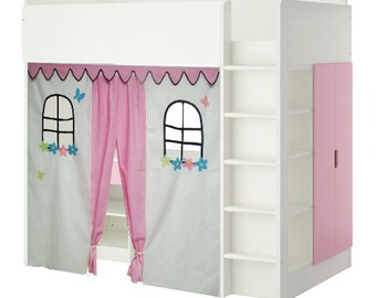 Bunk bed Playhouse / Bed tent / Loft bed curtain - free design and colors customization