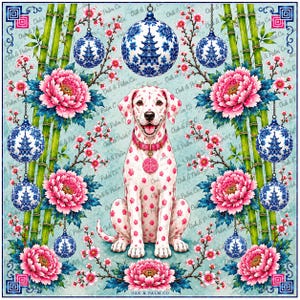 The Pink Dalmatian Chinoiserie Mat