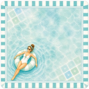 Poolside Mahjong Mat
