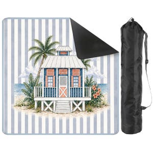 Coastal Beach Cottage Mahjong Mat bild 5