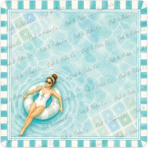 Poolside Mahjong Mat