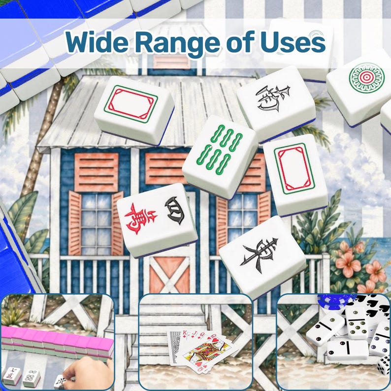 Coastal Beach Cottage Mahjong Mat bild 12