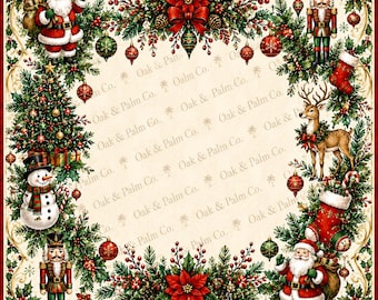 Christmas Wreath Mahjong Mat