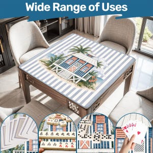 Coastal Beach Cottage Mahjong Mat bild 13