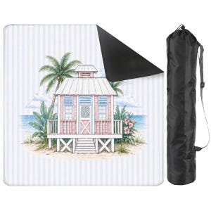 Coastal Beach Cottage Mahjong Mat bild 6