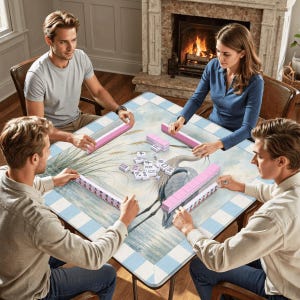 Coastal Bird Mahjong Mat bild 8