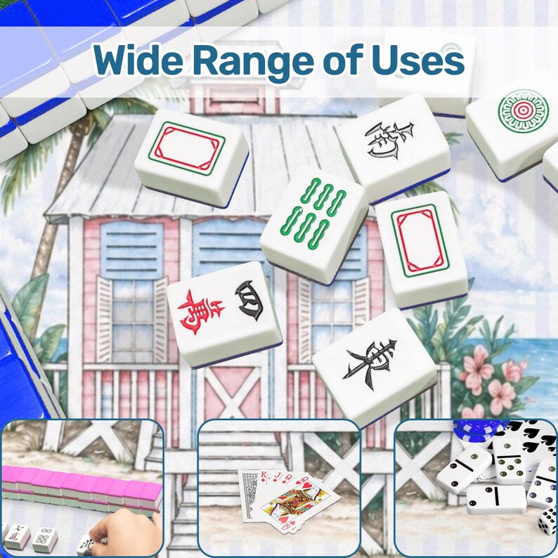 Coastal Beach Cottage Mahjong Mat bild 10