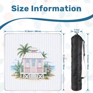 Coastal Beach Cottage Mahjong Mat bild 7