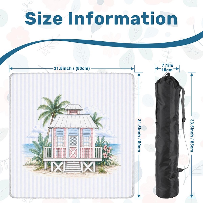 Coastal Beach Cottage Mahjong Mat bild 7