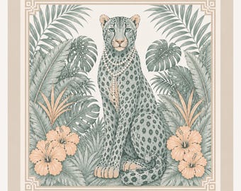 Tropical Cheetah Majong Mat