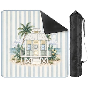 Coastal Beach Cottage Mahjong Mat bild 4