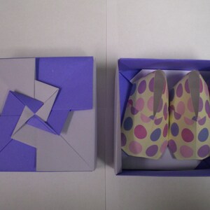 Origami Baby Booties Shoes with box
