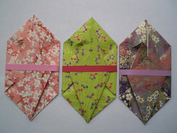 Download Origami Gift Card Holder Chiyo Gami Crane Set Of 3 Etsy